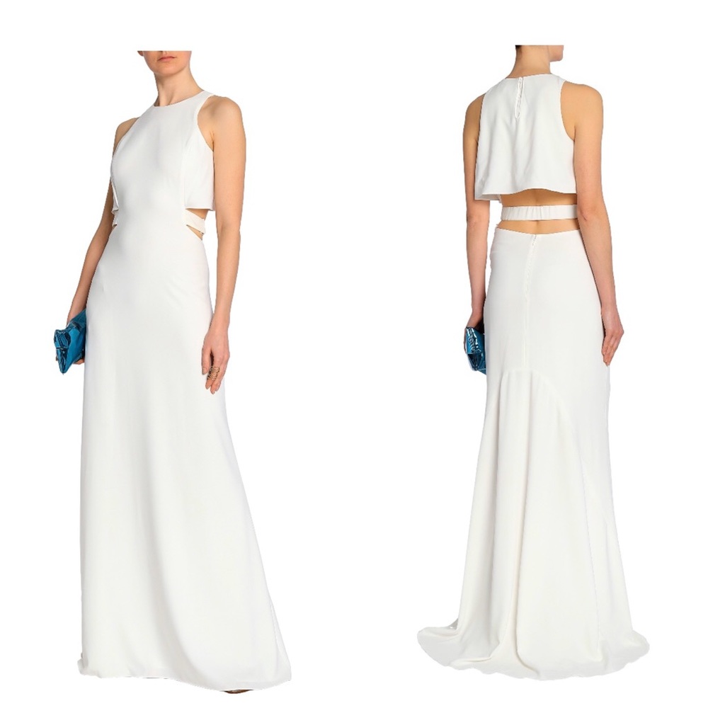 HALSTON | Cutout Crepe Gown